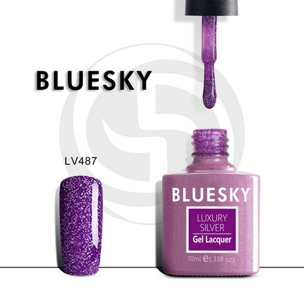 Bluesky, Гель-лак Luxury Silver №487