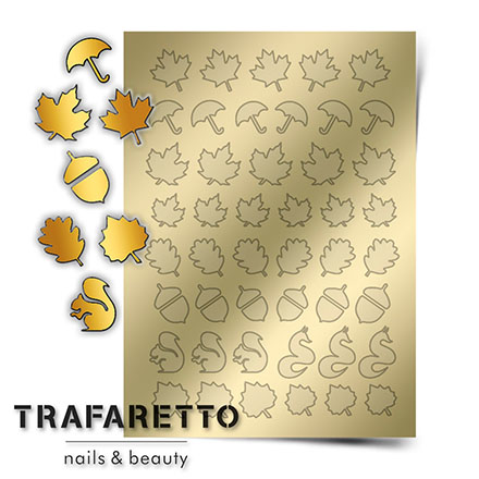 Trafaretto, Металлизированные наклейки FL-04, золото