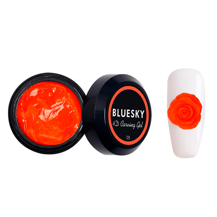 Bluesky, Пластилин Carving gel 4D №09, оранжевый