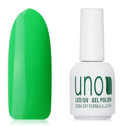 UNO, Гель-лак №054 Зеленый неоновый, Green Neon