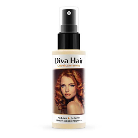 Diva Hair, Спрей для волос, 100 мл