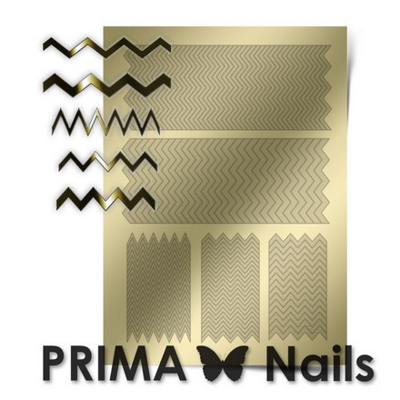 Prima Nails, Металлизированные наклейки GM-06, золото