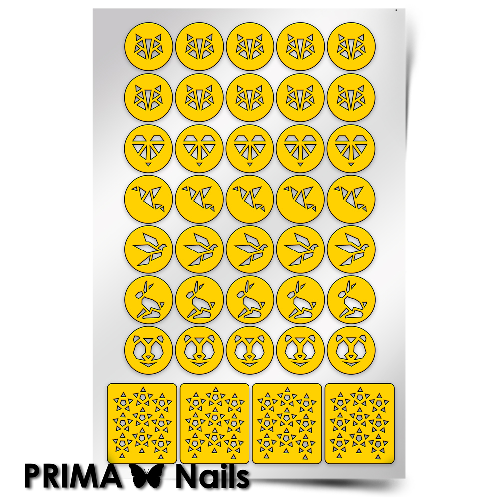 PrimaNails, Трафареты «Оригами»