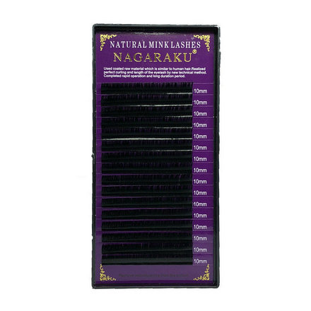 NAGARAKU, Ресницы на ленте Natural Mink, 10/0,12 мм, D-изгиб