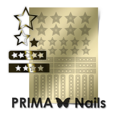 Prima Nails, Металлизированные наклейки UZ-02, золото