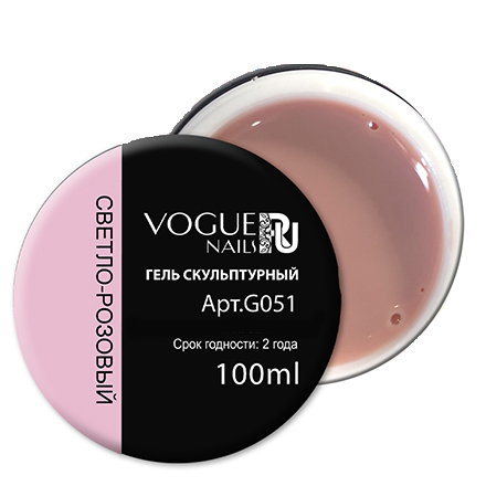 Vogue Nails, Скульптурный гель, светло-розовый, 100 мл