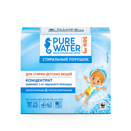 Pure Water, Стиральный порошок для детского белья, 800 г
