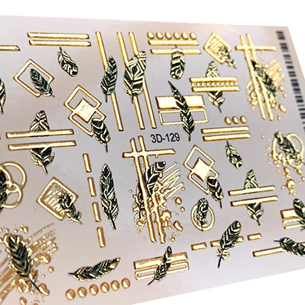 Anna Tkacheva, 3D-слайдер Gold Crystal №129 «Листья. Геометр