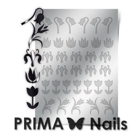 Prima Nails, Металлизированные наклейки FL-02, серебро