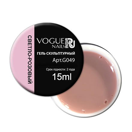 Vogue Nails, Скульптурный гель, светло-розовый, 15 мл