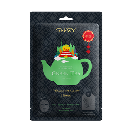 Shary, Тканевая маска для лица Green tea, 25г