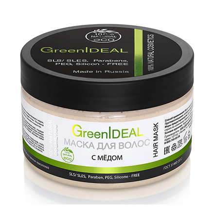 GreenIDEAL, Маска для волос, с медом, 230 г