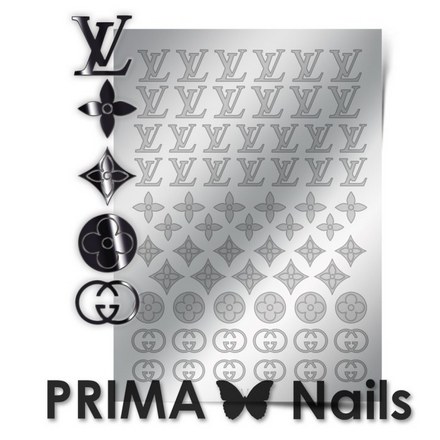 Prima Nails, Металлизированные наклейки FSH-02, серебро