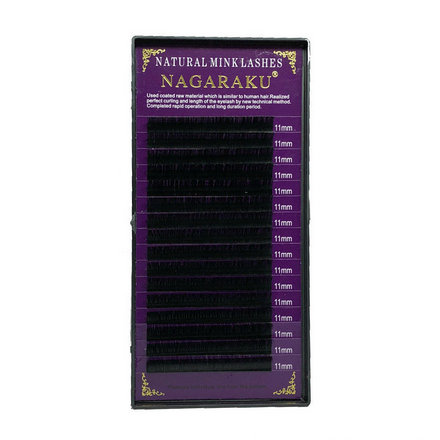NAGARAKU, Ресницы на ленте Natural Mink, 11/0,12 мм, C-изгиб