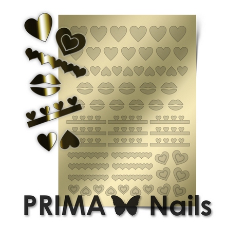 Prima Nails, Металлизированные наклейки LV-01, золото