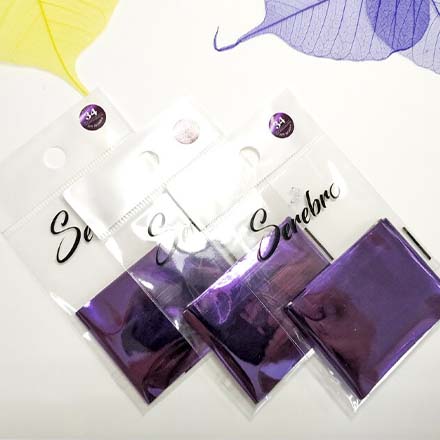Serebro, Фольга для дизайна ногтей №34, темно-фиолетовый, гл