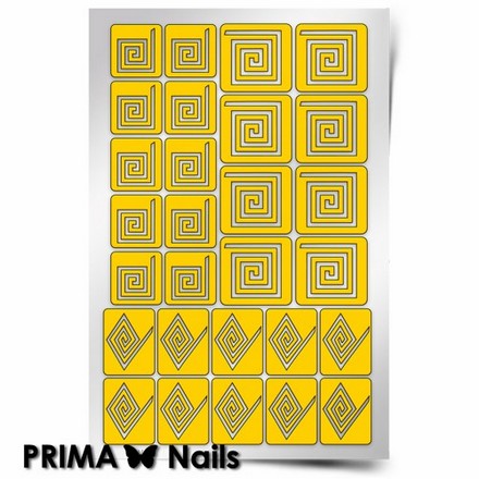 Prima Nails, Трафареты «Спирали квадрат»