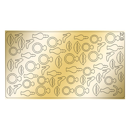 Freedecor, Металлизированные наклейки №203, золото