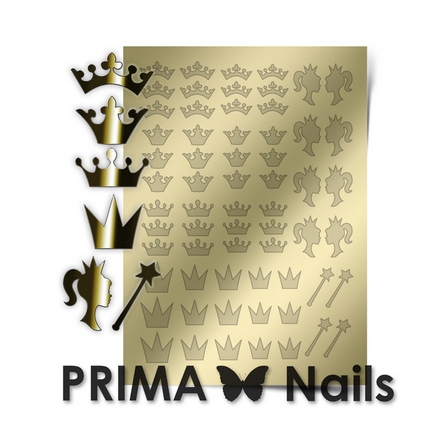 Prima Nails, Металлизированные наклейки PR-002, золото