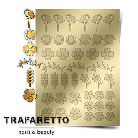 Trafaretto, Металлизированные наклейки FL-01, золото