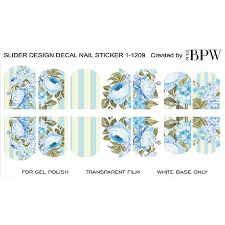 BPW.Style, Слайдер-дизайн «Голубые цветы» №1-1209