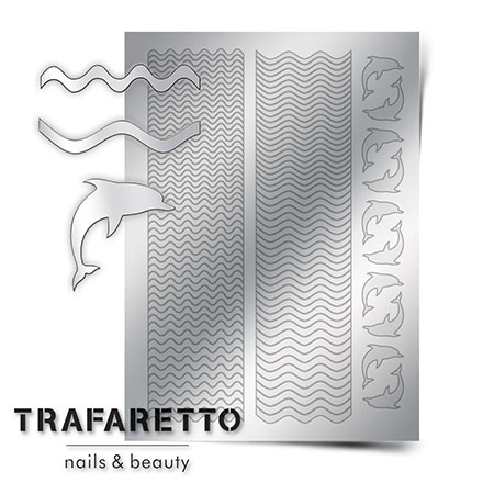 Trafaretto, Металлизированные наклейки Sea-02, серебро