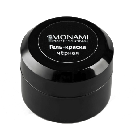 Monami Professional, Гель-краска для ногтей, черная, 5 г