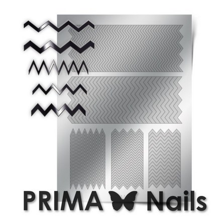 Prima Nails, Металлизированные наклейки GM-06, серебро