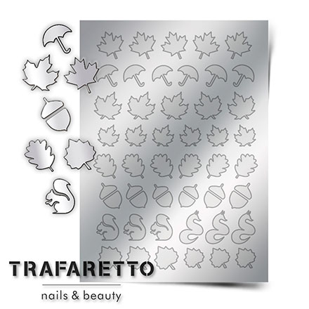 Trafaretto, Металлизированные наклейки FL-04, серебро
