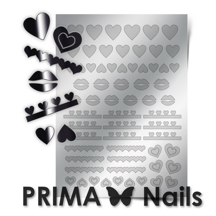Prima Nails, Металлизированные наклейки LV-01, серебро