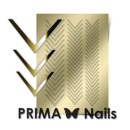 Prima Nails, Металлизированные наклейки CL-003, золото