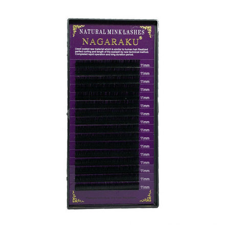 NAGARAKU, Ресницы на ленте Natural Mink, 11/0,12 мм, D-изгиб