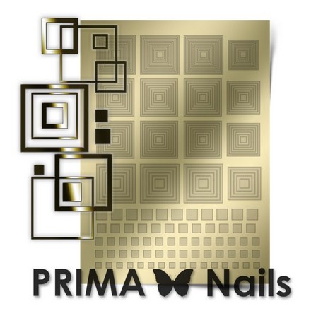 Prima Nails, Металлизированные наклейки GM-03, золото