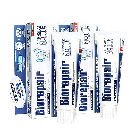 BioRepair, Набор зубных паст Intensivo Notte, 2 шт.