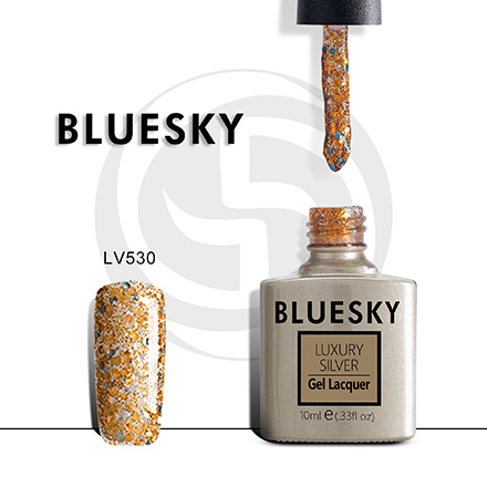 Bluesky, Гель-лак Luxury Silver №530