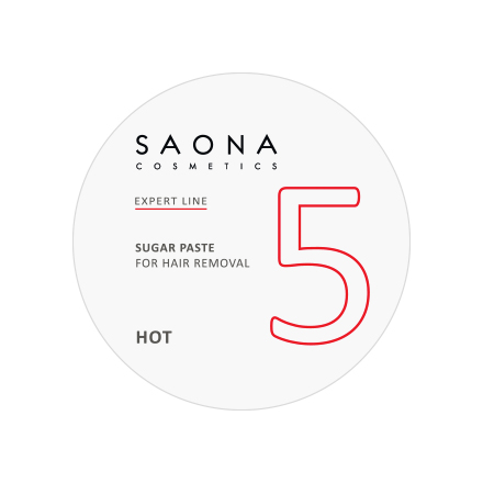 Saona Cosmetics, Сахарная паста для депиляции Hot, твердая, 