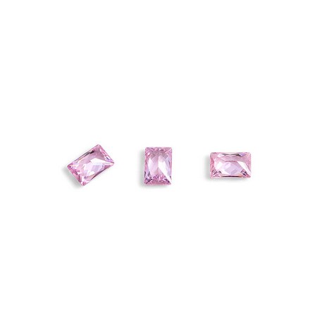 TNL, Кристаллы «Багет» №1, розовые, 10 шт.