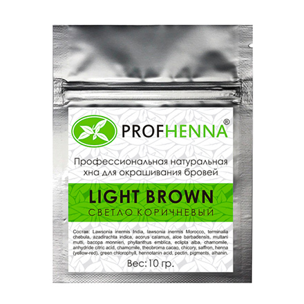 PROFHENNA, Хна для бровей Light brown, саше, 10 г