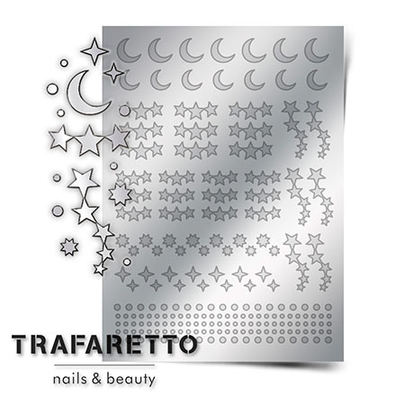 Trafaretto, Металлизированные наклейки W-02, серебро