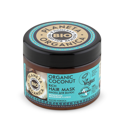 Planeta Organica, Маска для волос Organic Coconut, 300 мл