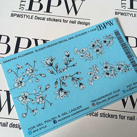 BPW.Style, Слайдер-дизайн «Цветы графика» №3d-1-1432w