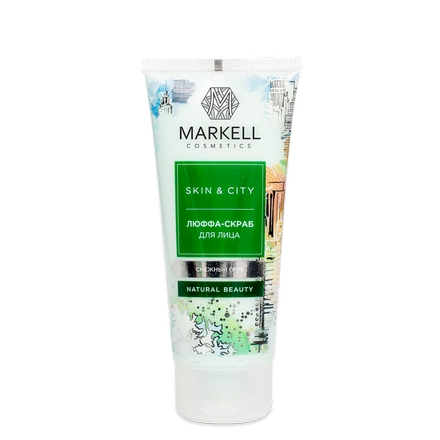 Markell, Люффа-скраб для лица Skin&City «Снежный гриб», 100 