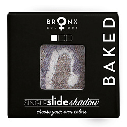 BRONX COLORS Тени для век Single Slide Baked Shadow MERCURY,