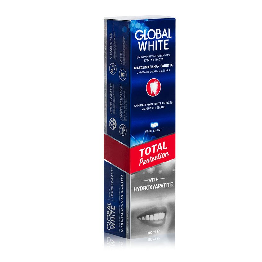 GLOBAL WHITE Витаминизированная зубная паста Максимальная з