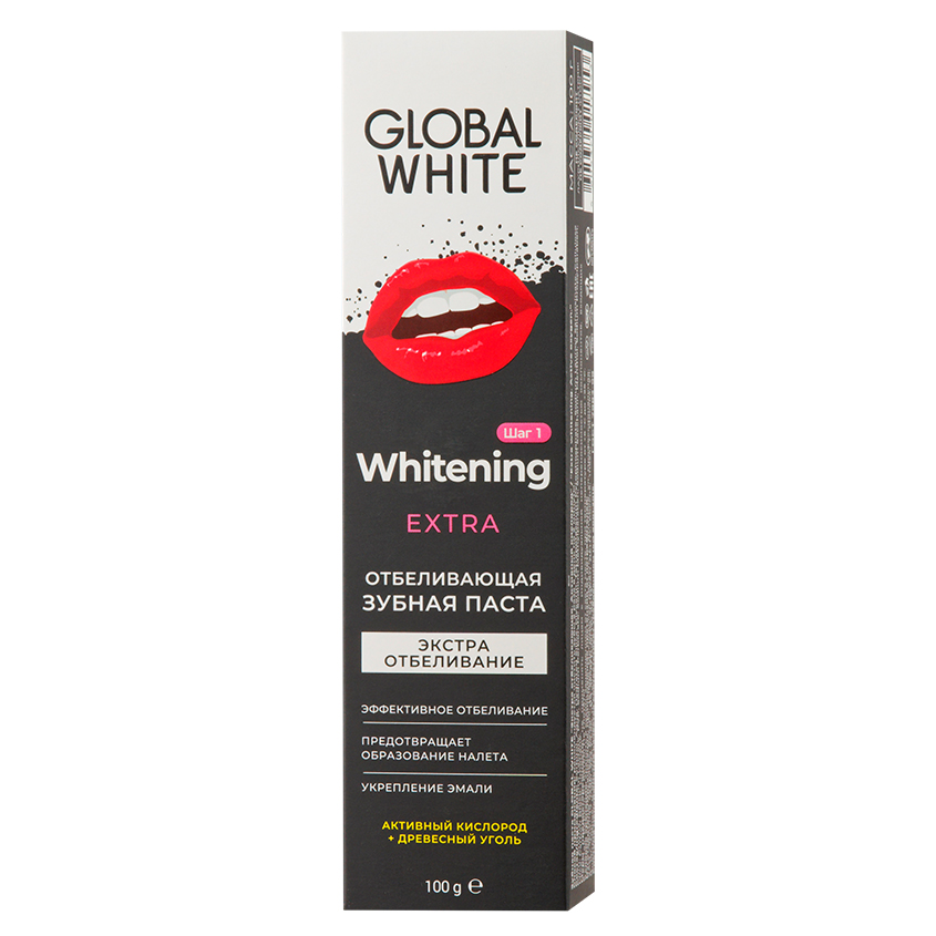 GLOBAL WHITE Отбеливающая зубная паста EXTRA Whitening с Дре