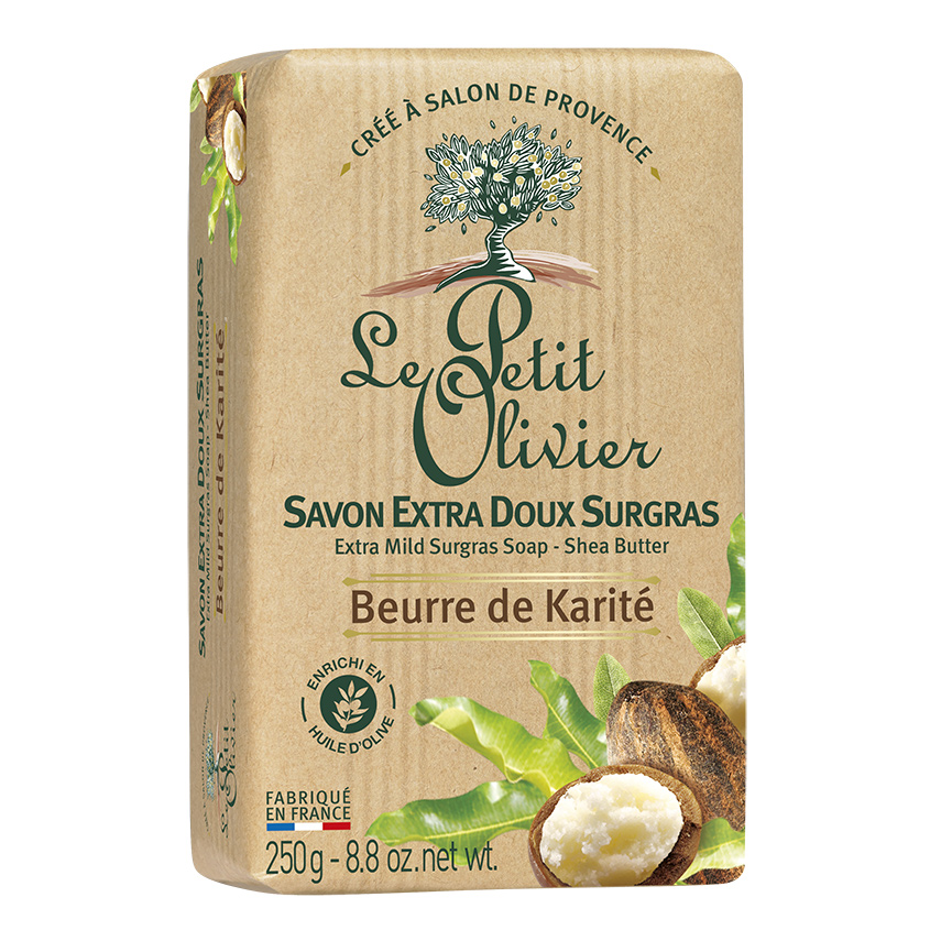 LE PETIT OLIVIER Мыло нежное питательное с маслом Карите (Ши