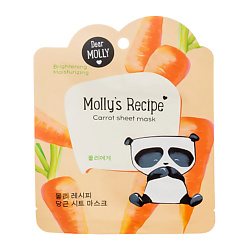 DEAR MOLLY Тканевая маска Рецепты Молли. Морковь 1 шт.