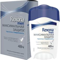 REXONA Антиперспирант-крем Максимальная защита Чистота и Уве