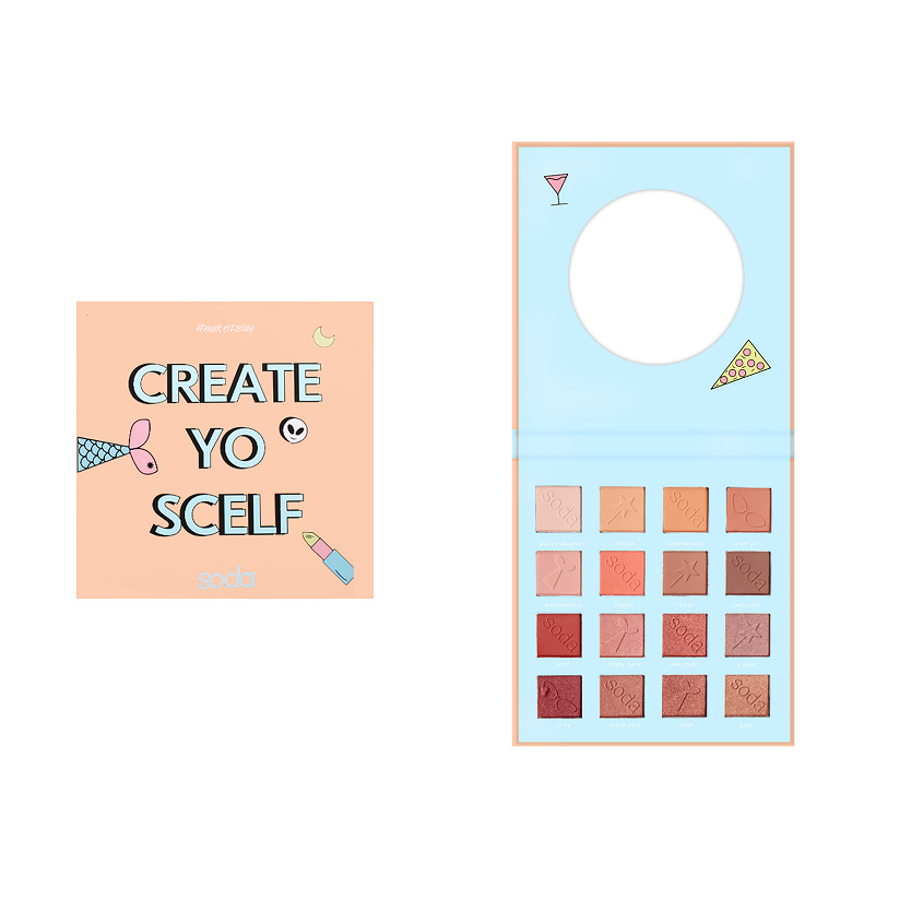 SODA EYESHADOW PALETTE #makeitslay Тени для век CREATE YO`SC