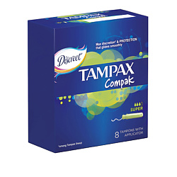 TAMPAX Compak Тампоны женские гигиенические с аппликатором S